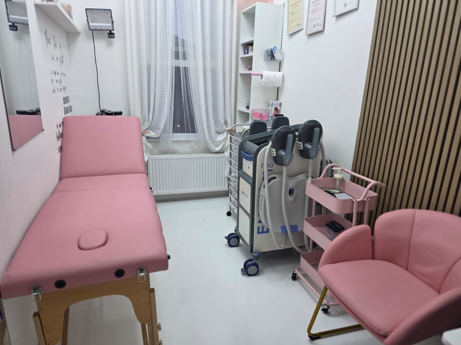 Treatment room at Angel Hands Aesthetics